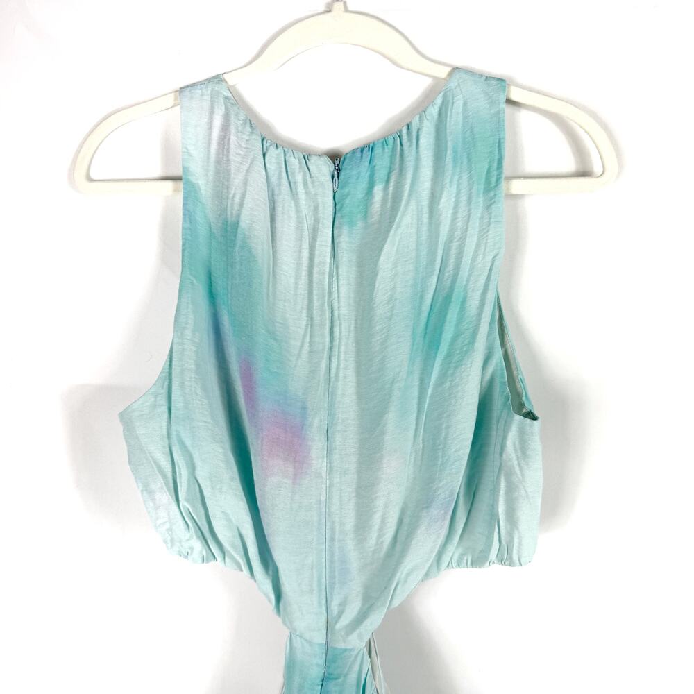Jonathan Simkhai Alfie Dress Blue Tie Dye Side Cutout Maxi Sleeveless Sz L - Picture 12 of 16